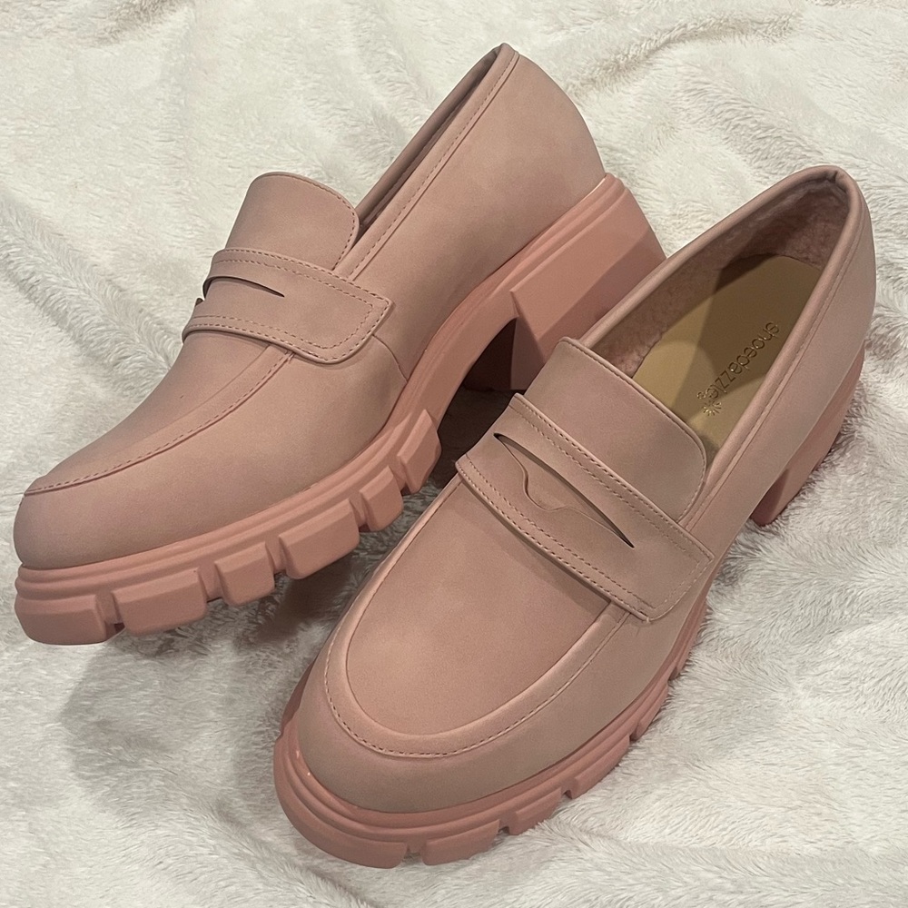 Dusty Pink Chunky Loafers